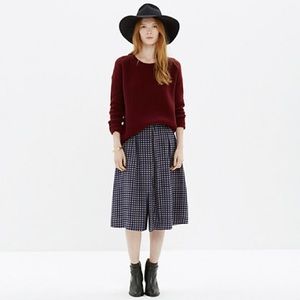 Madewell Midi Skirt in Ascot Grid